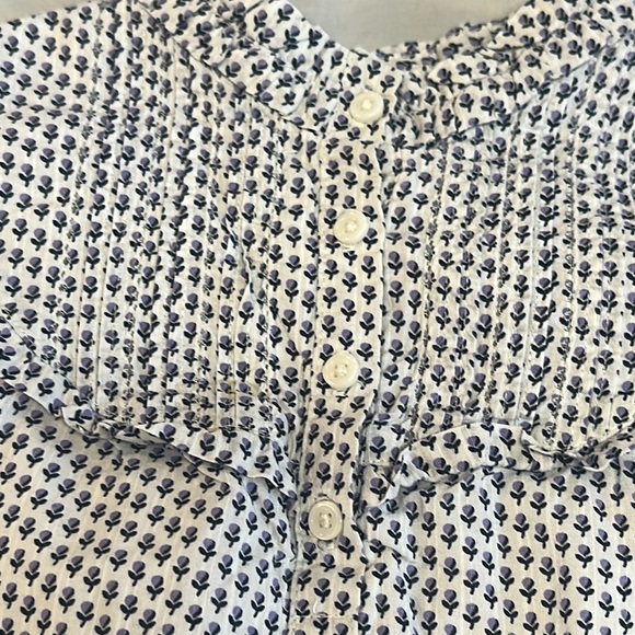 GAP Blue and White Blouse with Peter Pan Collar - Picture 3 of 7